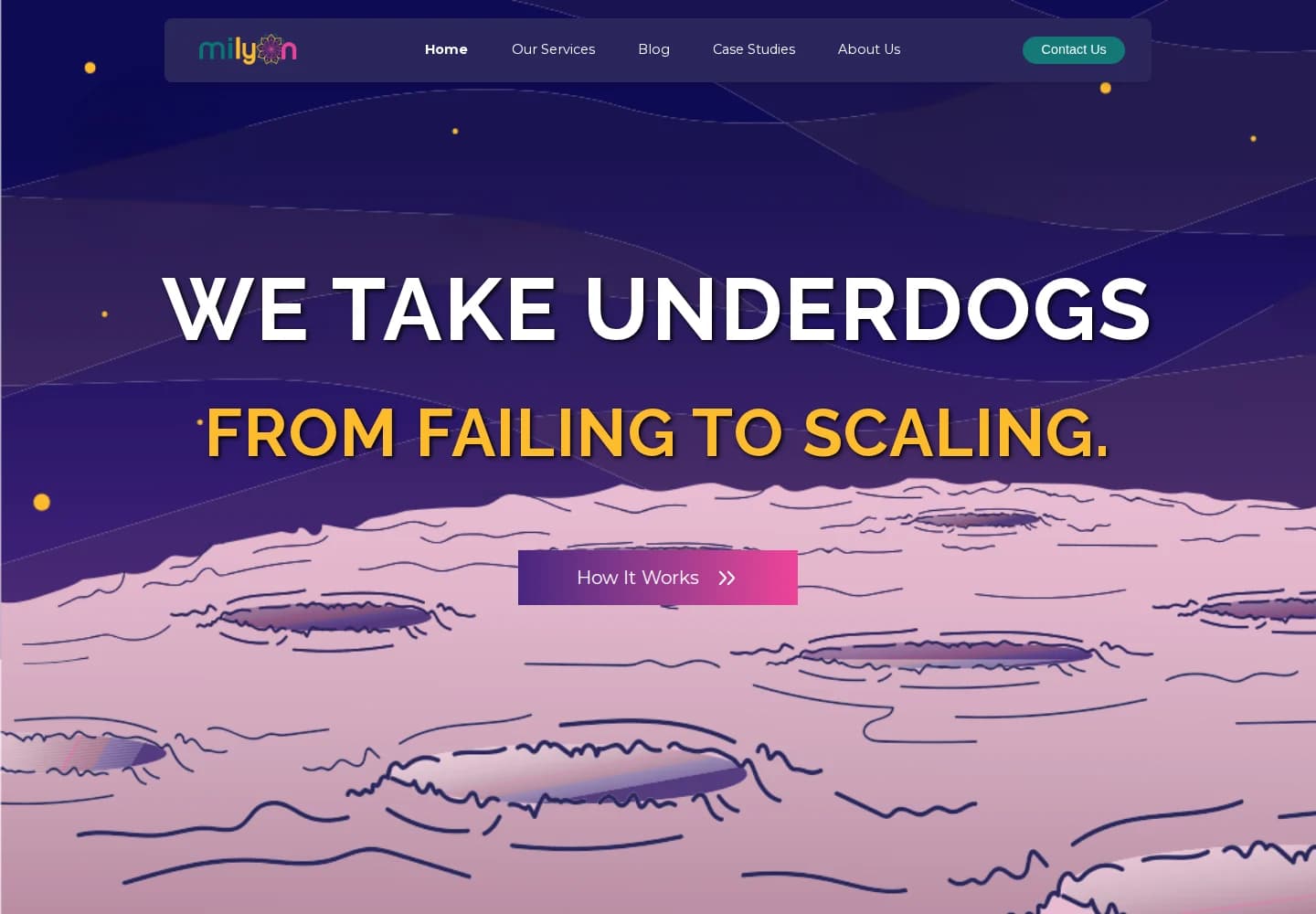 Actual Milyon Digital homepage designed and developed by Anito